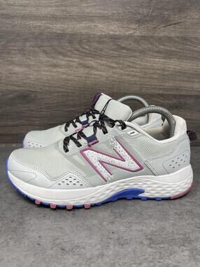 New Balance 410 V8 Trail Running Shoes Womens Size 8 Grey Purple WT410LR8
